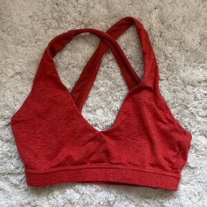 P'tula Red Cross-Back Sports Bralette